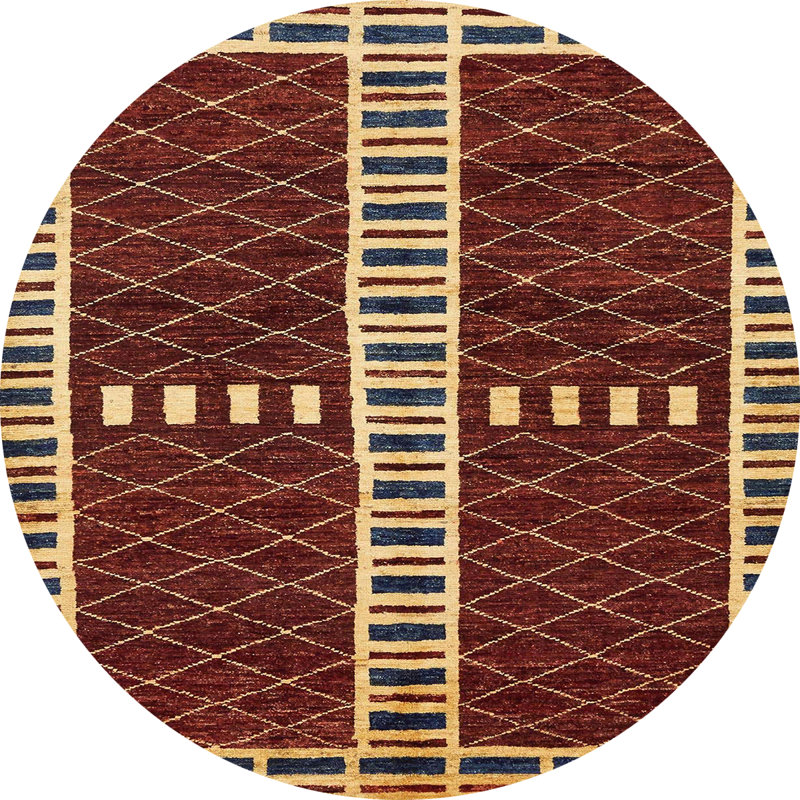 Abstract Indoor Rug, Round 6'