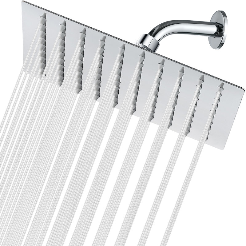 Pomme de douche à pluie réglable 2,5 GPM GPM, Chrome poli