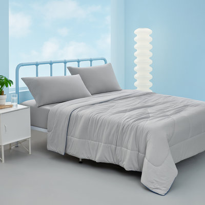 Soft Double Sided Bed Cooling Comforter for Hot Sleepers Night Sweats, Q-Max > 0.45