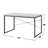 Faux Concrete Top Rectangular Writing Desk