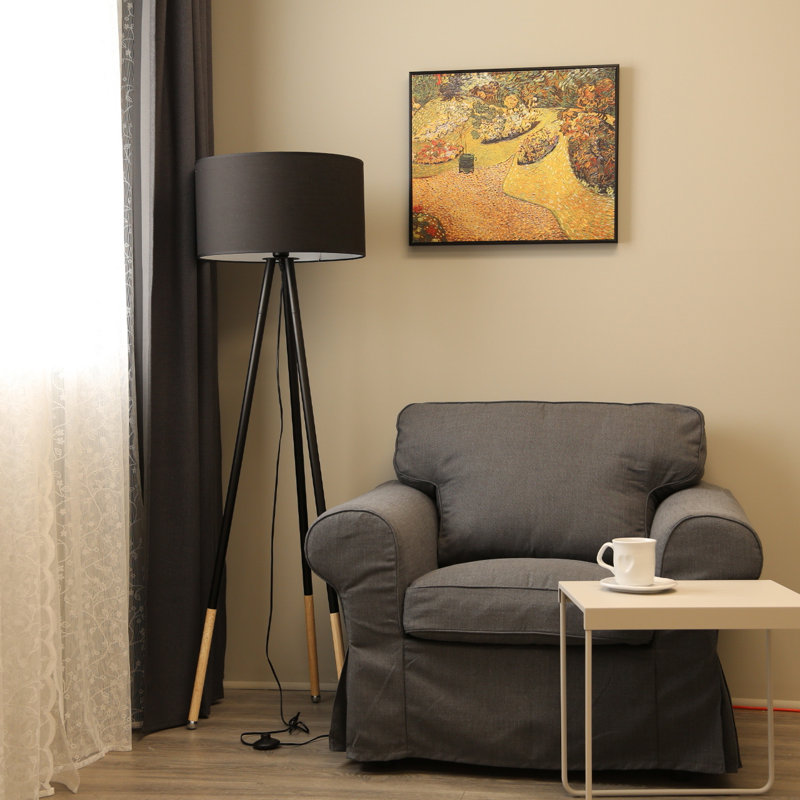 Doiron 59'' Black Tripod Floor Lamp