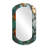 Green And Gold Marble Mosaic Tiles II - Abstract Tile Modern Asymmetrical Decorative Wall Mirror-107247739