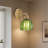 Vintage Green Glass Wall Sconce-(Set Of 2)