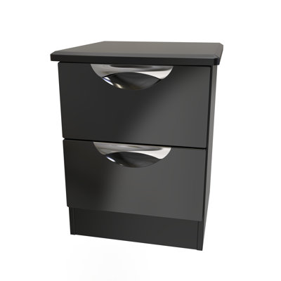 Fully Assembled Lebay 2 DrawerÂ Bedside Table