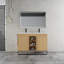 Meuble-lavabo autoportant 48 po avec double lavabo en résine