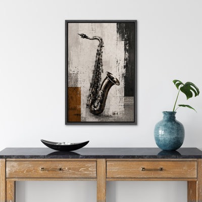 «Contemporary Saxophone Jazz», œuvre d'art encadrée sur toile
