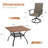 Northridge 4-Person Square Patio Dining Set with Dining Table and 4 Textilene Swivel Dining Chairs-342068142