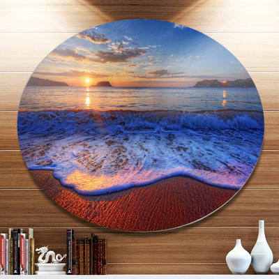" Blue Waves On Sandy Beach "