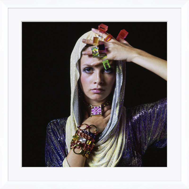 Twiggy With Lucite Rings Print