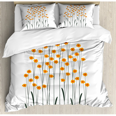 Cottage Americana Polyester Floral Duvet Cover