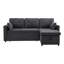 3-In-1 Convertible Sofa Bed With Cup Holders, Pillows And Storage Pocket Pullout Sectional Daybed-1427848773