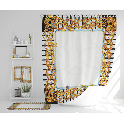 Nemhauser Polyester Shower Curtain Set