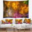 Tapisserie de polyèdre rotatif rose jaune abstrait-28494503
