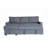 Nami Sleeper Sectional With Storage Chaise, Gray Flannel, 91 Inch-112858231