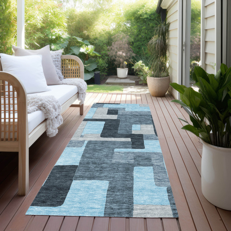  Tapis intérieur / extérieur antidérapant Chayden, Tapis de couloir 2 pi 3 po x 7 pi 6 po