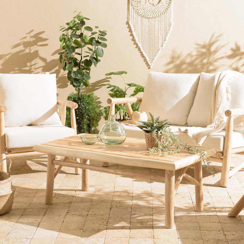 Zech Solid Wood Four Leg Coffee Table