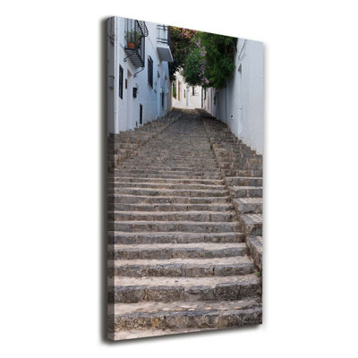 Stone Stairs - Wrapped Canvas Print