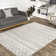 Tapis marocain à motif géométrique gris / blanc cassé Giannini