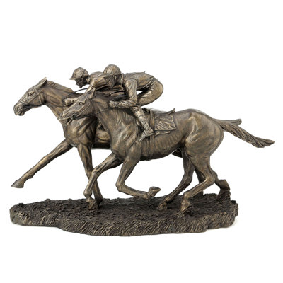 Figurine de course 12,6 po L 12,6 po Two Jockeys, bronze
