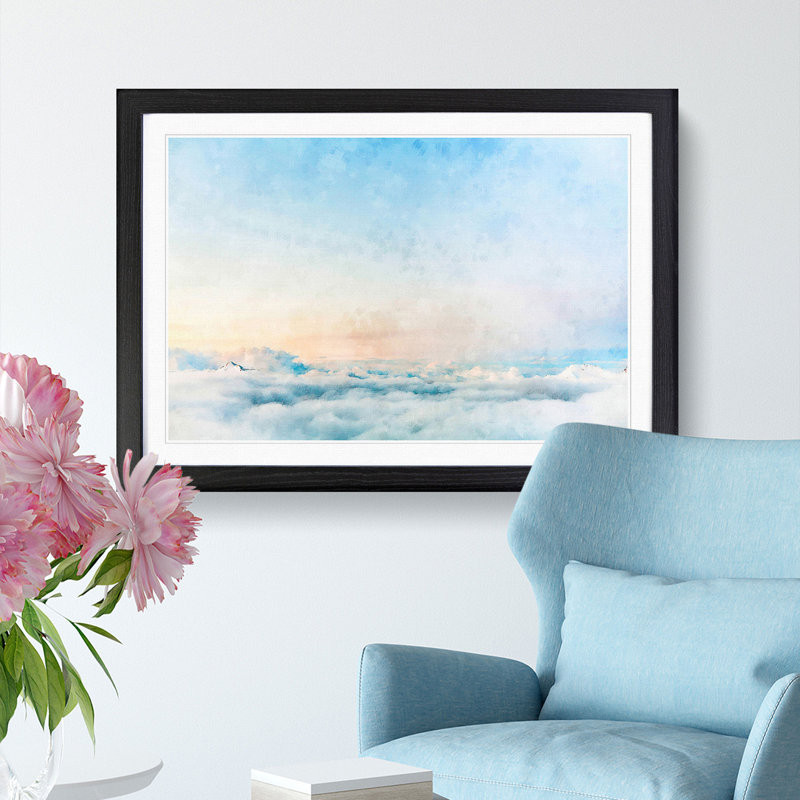 Peak of a Mountain - Picture Frame Graphic Art Print, Black, 24cm H x 33cm W x 2cm D