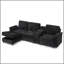 Canapé modulaire moderne en L avec rangement tout-en-un, poches d'accoudoirs de rangement latérales, console centrale avec porte-gobelet, repose-pieds avec rangement relevable, siège confortable à plusieurs places - noir-1659380295