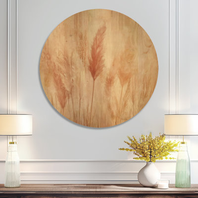 Décoration murale ronde en bois pampa Earth Tone Drift