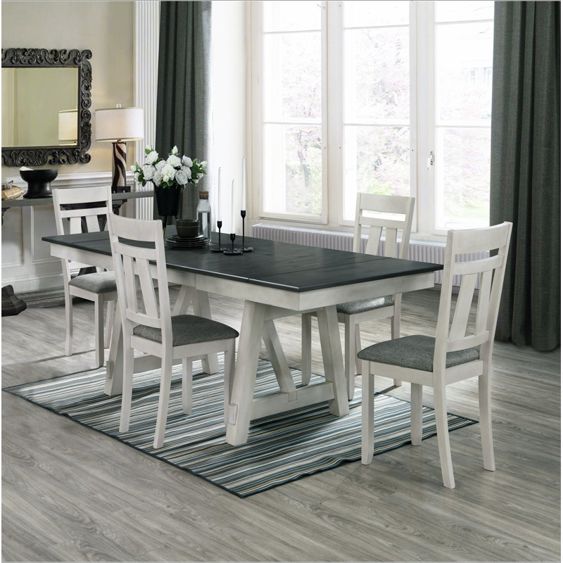 Ensemble de table de salle à manger extensible 5 pièces Cottage