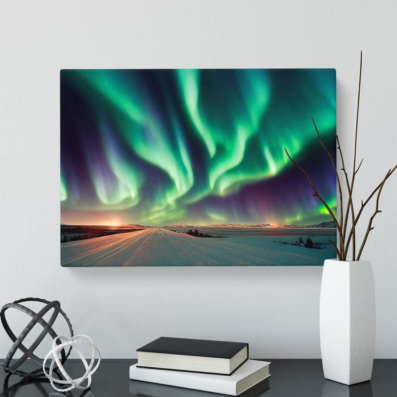 Entrancing Northern Lights - Wrapped Canvas Print, 40cm H x 60cm W x 3cm D