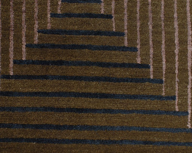 Custom Geometric Area Rug in Dark Gray