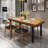 Retro Burlywood Rectangular Solid Wood Dining Table-1209562961