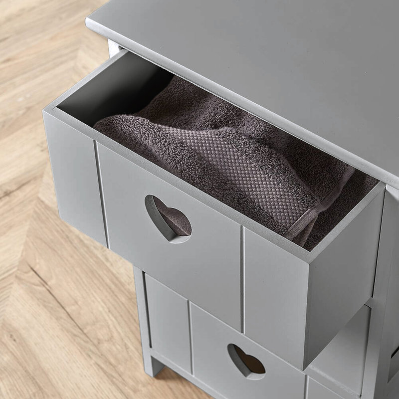Briella Fully Assembled 3 Drawer Compact Chest, Grey