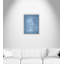 «Boat 1 Blueprint - Blue - Floater Frame», impression sur toile-46818246-46818250
