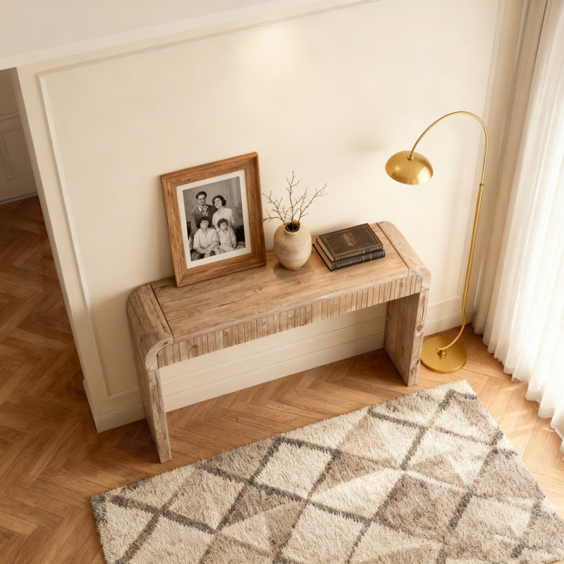 Table d'entrée 59 "Vintage, Bois naturel délavé