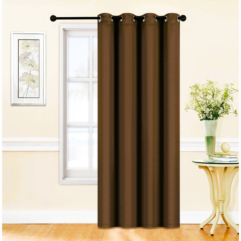 Polyester Blackout Curtains / Drapes, 54" x 84", Brown