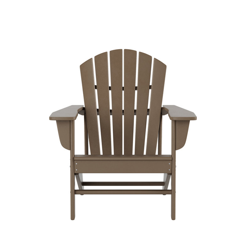 Chaise Adirondack en plastique avec table Altura, Bois vieilli