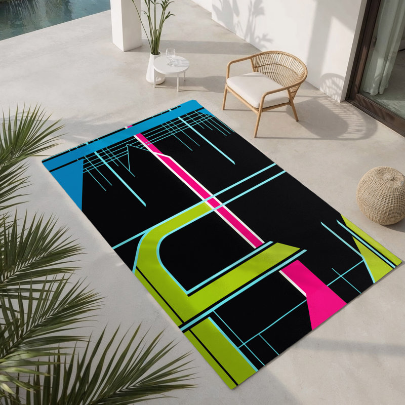 Solar Spectrum Indoor And Outdoor Area Rug, Rectangle 4' x 6'