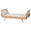 Lit de jour en rotin naturel avec coussins Baxton Studio Philana