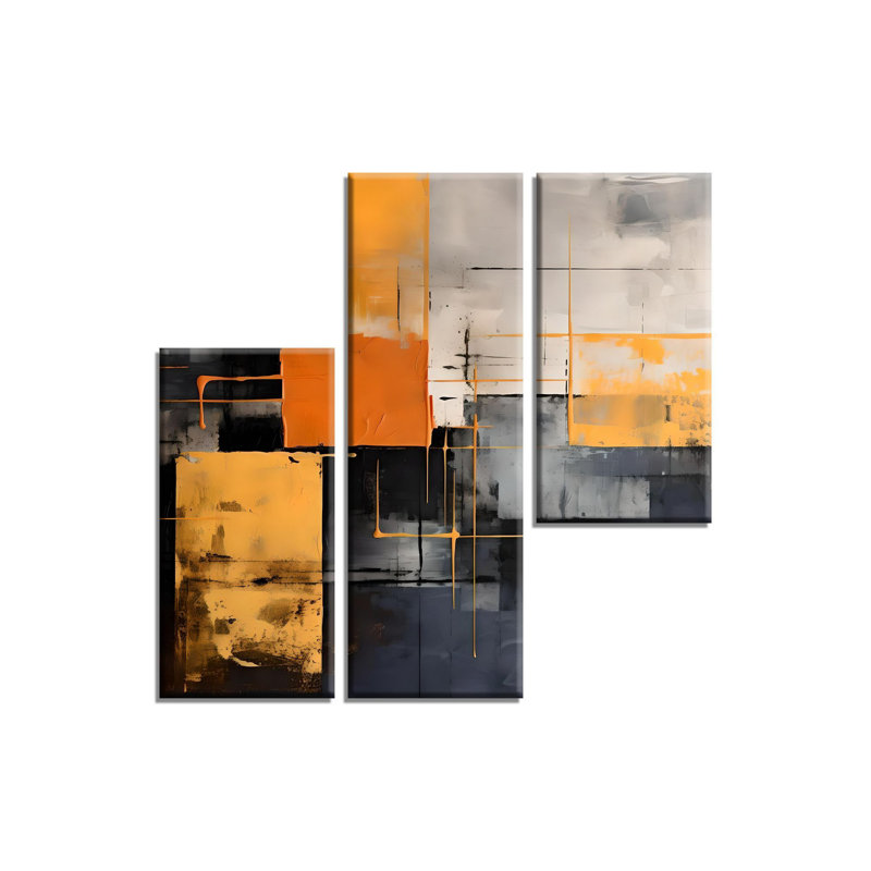 Stunning 3-Piece Decorative Canvas Painting Set, 100% Wooden Frame, 7.9 x 15.7 inches (2 Pieces) & 7.9 x 23.6 inches (1 Piece) | 50% Cotton / 50% Polyester, Vibrant Digital Printing | Perfect for Home Décor & Art Lovers