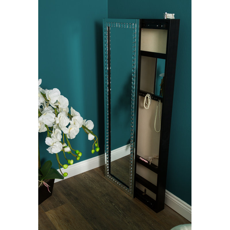 Wood Jewellery Box + Mirror