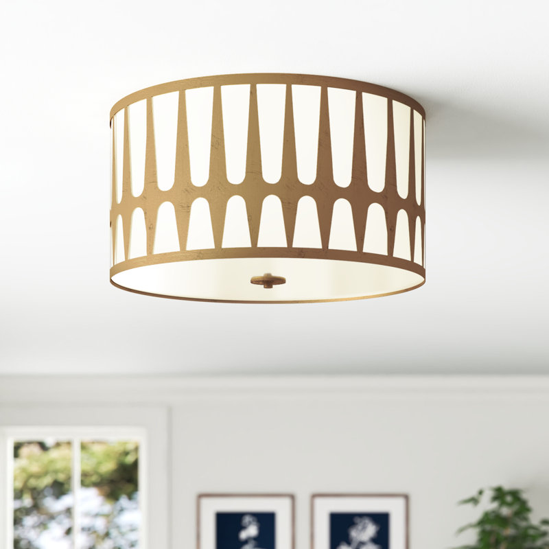 Athziri Silk Flush Mount, Gold