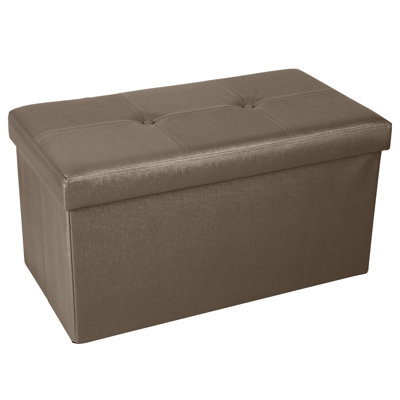 Hobert Faux Leather Ottoman
