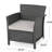 2 St Chairs - Grey Outdoor Seating, Pe , Iron, Waterproof Fabric Cushion, 28.31"x28.31"x29.81", 21.91lb Weight Comfy Patio St Chair In Grey, + Iron Fabric, 28.31 Deep, Wide, 29.81 High, 21.91 Lb