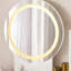 Meuble-lavabo blanc avec miroir brillant, bloc d'alimentation, 4 armoires pour la chambre à coucher, 4 tiroirs modernes