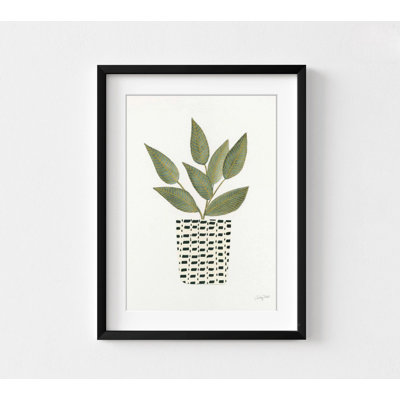 Herb Garden III By Courtney Prahl, Minimalist Botanical House Decor, Plants Painting Print, Leaf Art Print, Plant In Vase Art Print