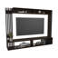 Meuble audio-vidéo H 55,1 po, 8 tablettes, noyer foncé / wengé noir