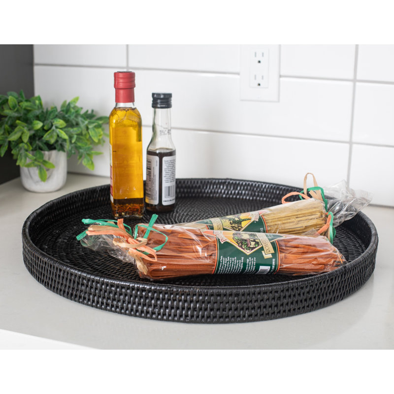 Landers Handmade Serving Tray, Tudor Black, 2" H x 16" W x 16" D