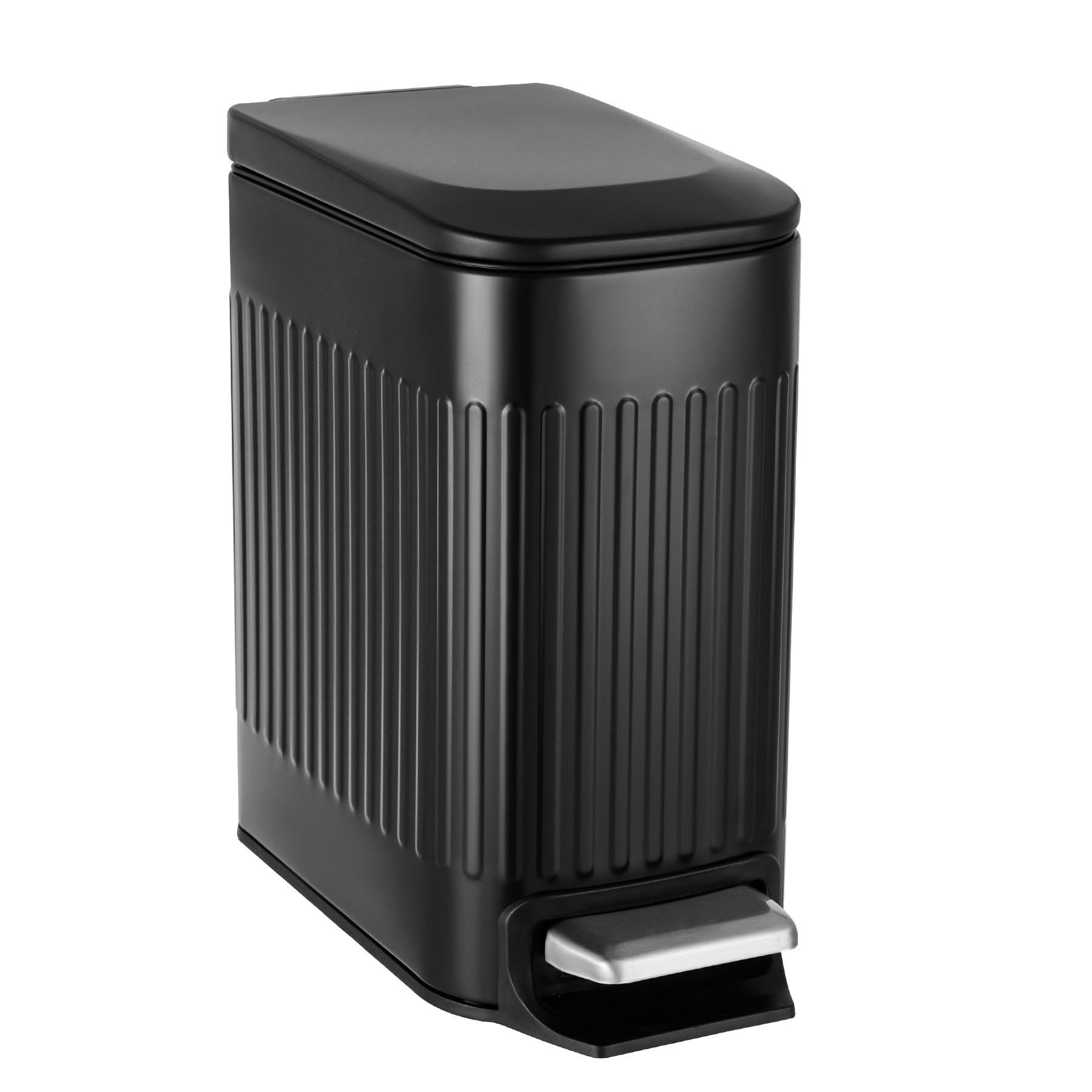 EDGAR'S FURNITURE MANUFACTURING INC Small Black Bathroom Trash Can With ...