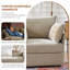 Canapé modulaire en L Merchelle, 5 places, configuration réversible, revêtement en chenille orange rouille, coussins amovibles, assise profonde moderne-76755461
