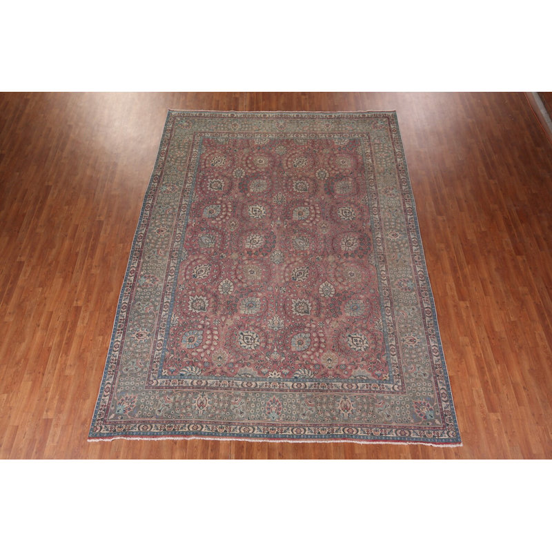 Tapis traditionnel rose rétro 10 x 13