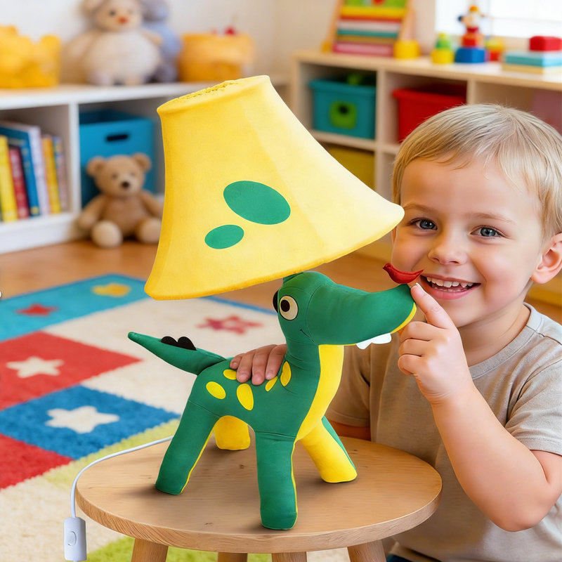 Lampe de table pour garçon, petite et mignonne lampe de chevet, idéale pour les chambres de bébé, les chambres d'enfant et les salons, base de lampe E26, 20 pouces.
